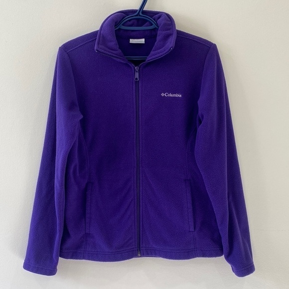 Columbia Sweaters - Columbia Purple Fleece Zip-Up Sweater